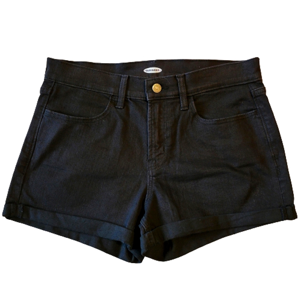Old Navy women's black denim shorts size 8